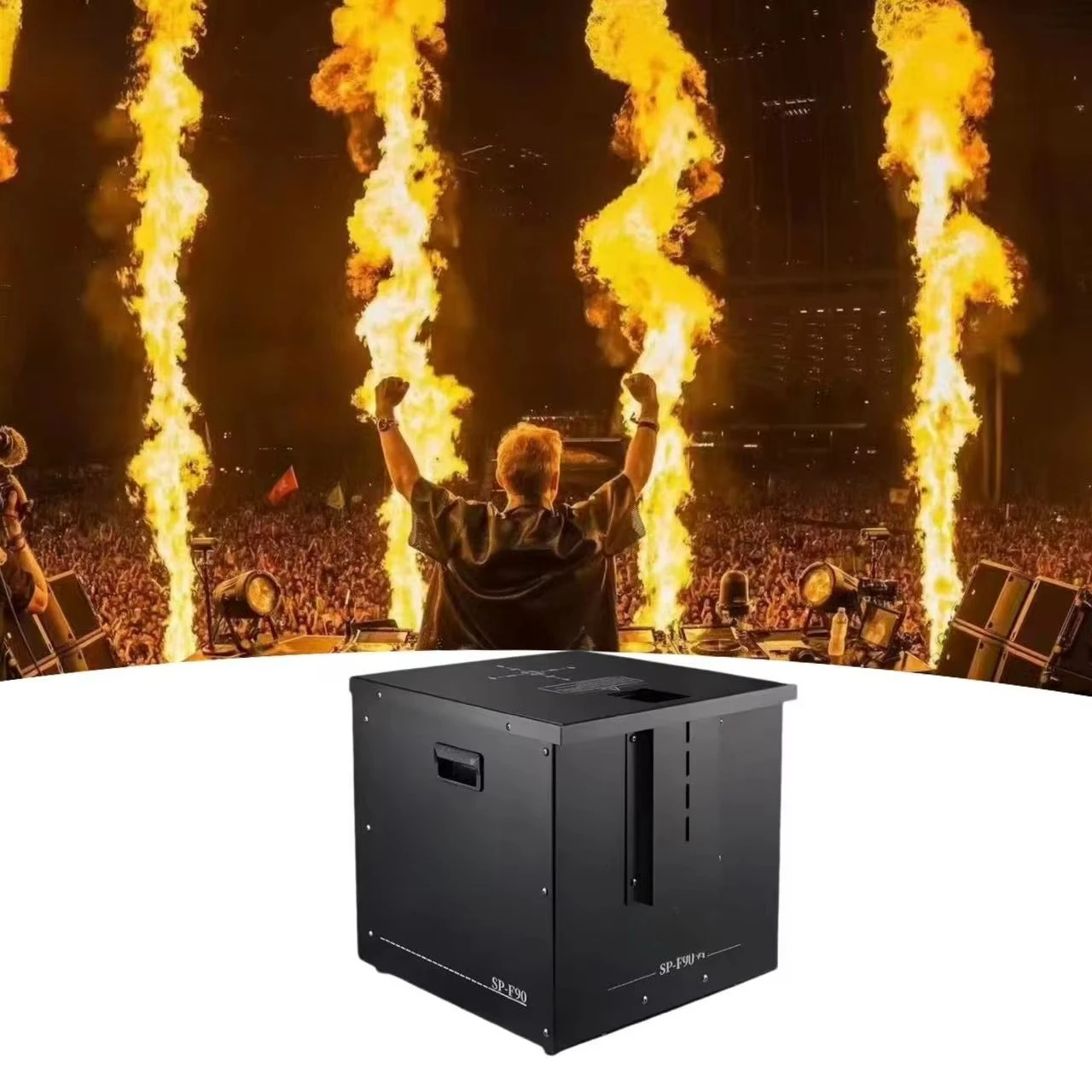 DMX 8-10m Wave Adjustable Height Flame Fire Thrower Machine Fire Machine for Stage DJ Concert