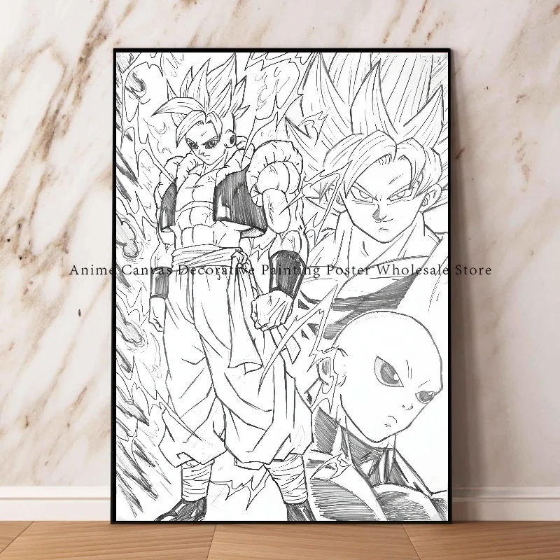 Anime Dragon Ball Character Goku Gohan Poster Printing High Definition Sketch Canvas Painting Home Wall Art Decoration Mural