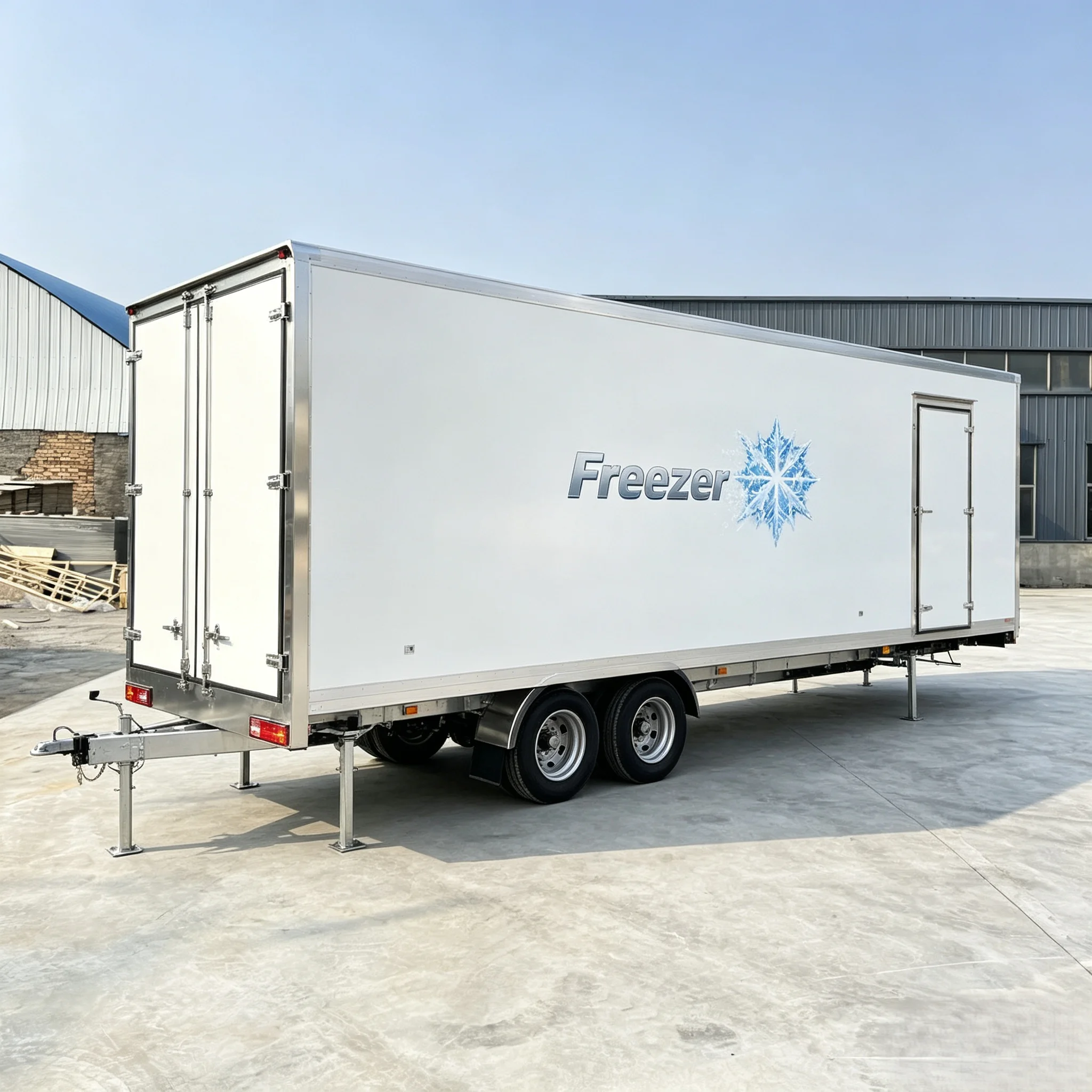 3m Mobile Refrigerated Trailer 0℃ to -18℃ Freezer Trailer 110V 60Hz Wiring Detachable Cold Room for USA Market