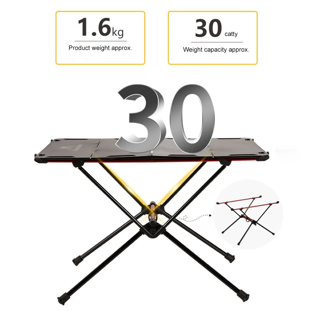Folding Camping Table Lightweight Outdoor Folding Table Aluminum Alloy Foldable  Table Multifunctional Beach BBQ Cooking
