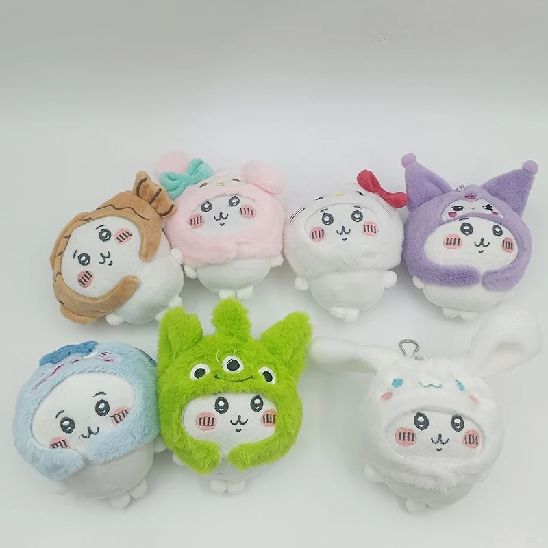 

Милая плюшевая игрушка Chiikawa, кулон, брелок для переодевания, Usagi Hachiware, мультяшная серия Sanlios, подвеска Тайяки, подарок другу