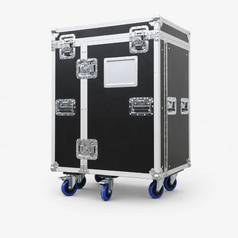 Custom Black Drawer Tool Flight Case with Power Socket