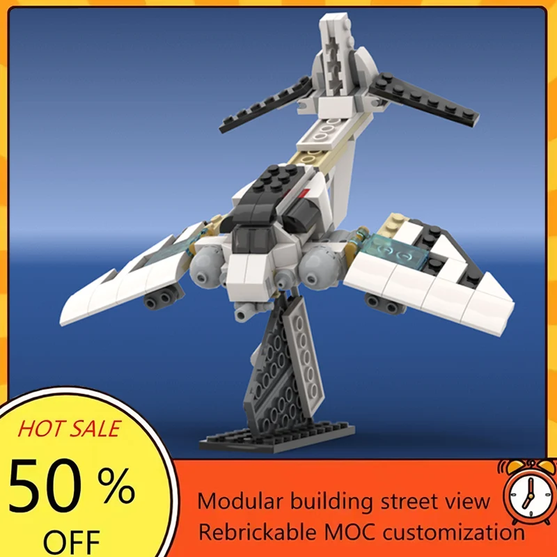 

Набор из 136 деталей: Популярная модель истребителя из фильма «Звездные войны», конструктор MOC, модульные технологичные кубики, подарок на праздник, игрушка для сборки, детский набор