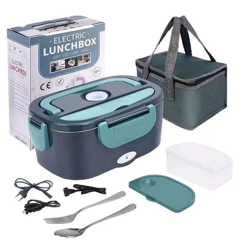 Car Heated Lunch Box Leakproof Portable Food Warmer Heated Container Mini electric Lunch Box Thermal Boxes Office Travel set