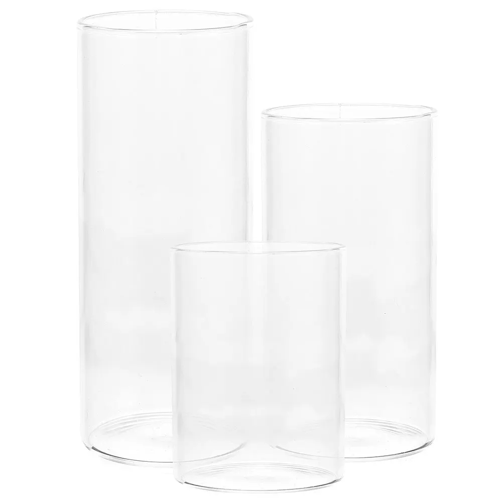 

3 Pcs Glass Cup Shade Holder Chimney for Candles Votive Home Decor Tealight Holders Decorative Shades Bride