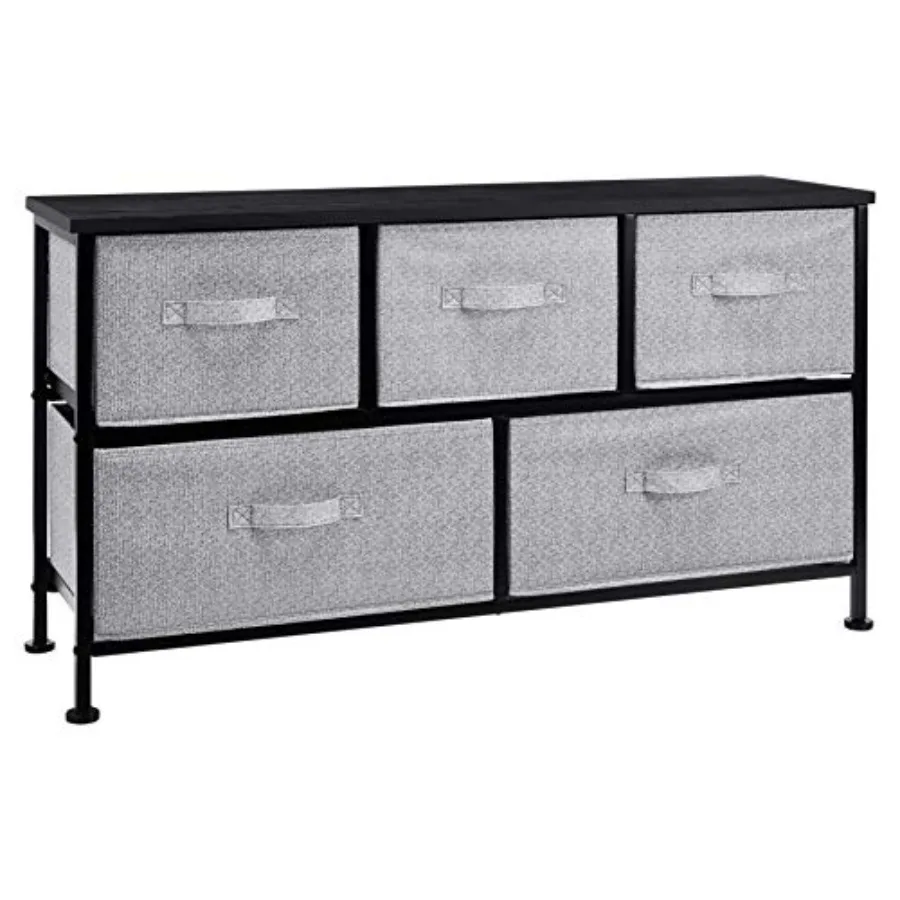 

Extra Wide Fabric 5-Drawer Storage Organizer Unit for Bedroom Closet