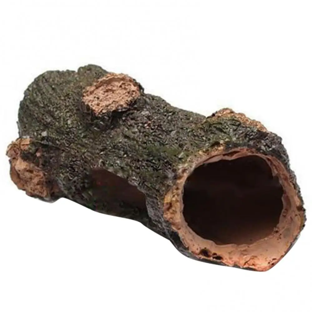 Simulation Resin Aquarium Decor Reptile Hollow Wood Tree Branches Fish Tank Ornament Trunk Hideout Log Hidden Fish Tank Habitat