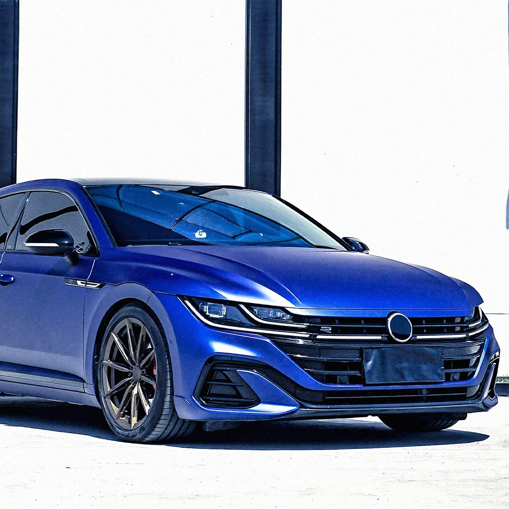 Autoaufkleber Metallic Matte Satin Eis Dunkelblau Auto Wrap Aufkleber Farbwechsel Vinylfolie Blase Kostenlose Verpackung Autozubehör