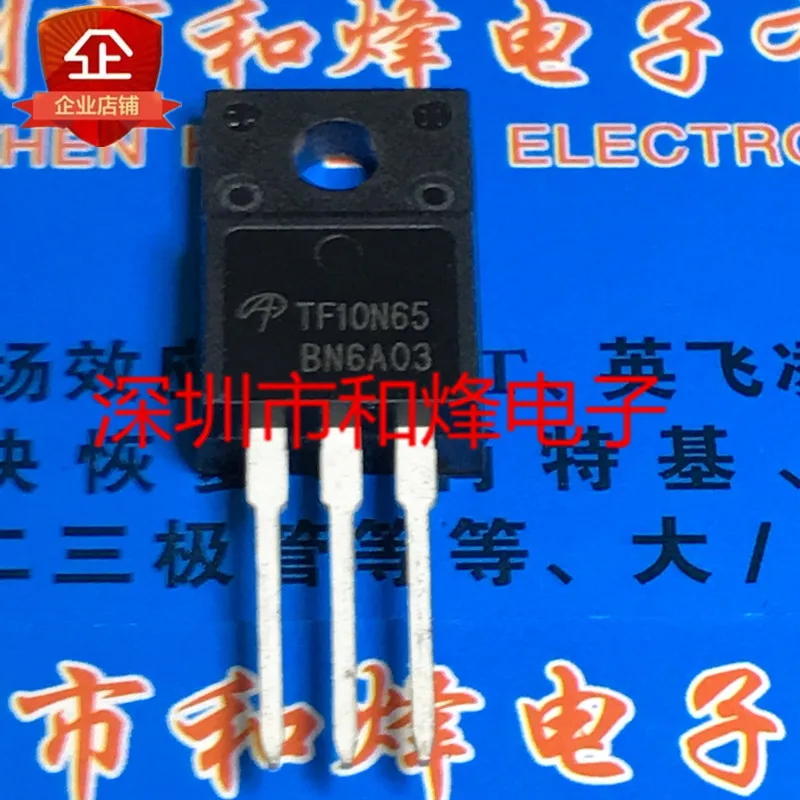 5PCS-10PCS TF10N65 AOTF10N65 TO-220F 650V 10A ใหม่และต้นฉบับบนสต็อก