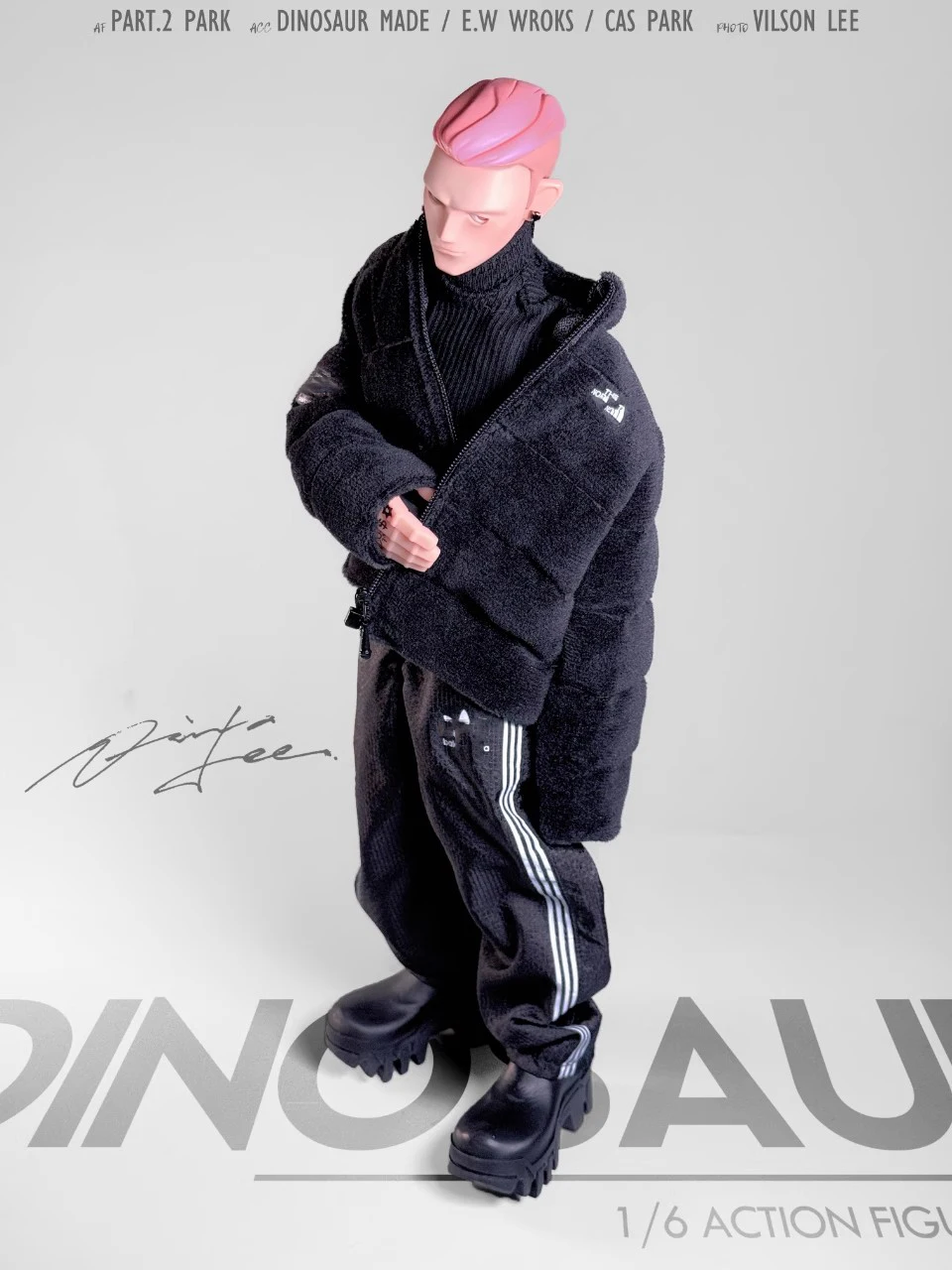 Dinosaur Made 1/6 Scale Collection Trend Winter Clothes Lambswool Coat Hand-filled Cotton Model fit 12\