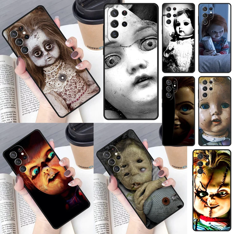 Creepy Baby Doll Horror Cover For Samsung Galaxy S23 Ultra S22 S20 S21 FE S8 S9 S10 Plus Note 10 20 Ultra phone Case