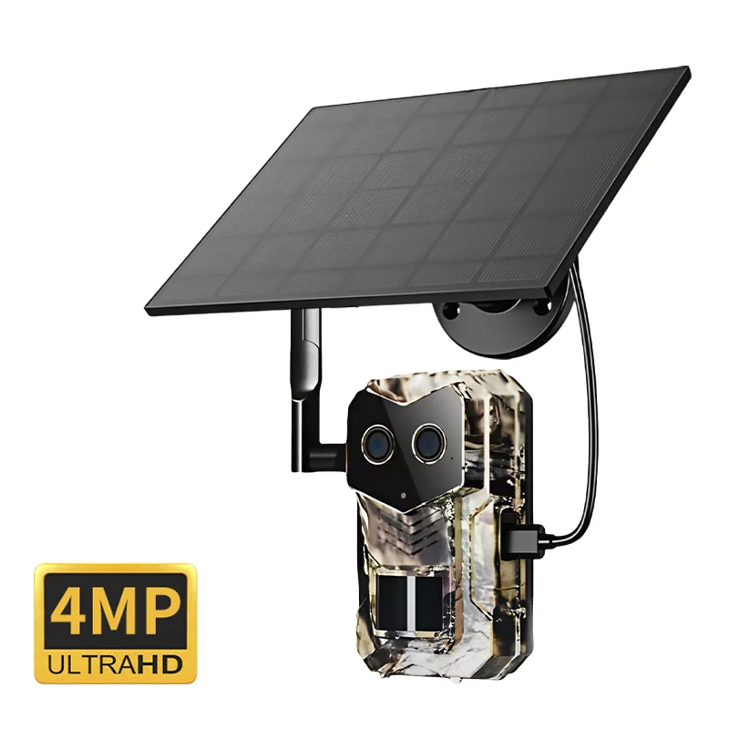 4MP 1440P Solar Power Low Comsunption  4G Camera Wild-life Hunting Camera Outdoor  Trail Camera