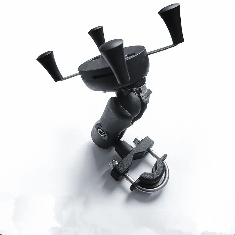 Вращающийся на 360° держатель для телефона на мотоцикле, держатель для телефона на велосипеде, регулируемая поддержка руля, крепление для мотоцикла, слоты для карт для 3,5-6,3 дюйма