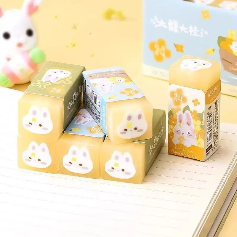 kawaii Stationery Aesthetic stationery back to school acsesories cute things Little rabbit funny eraser stationery supplies