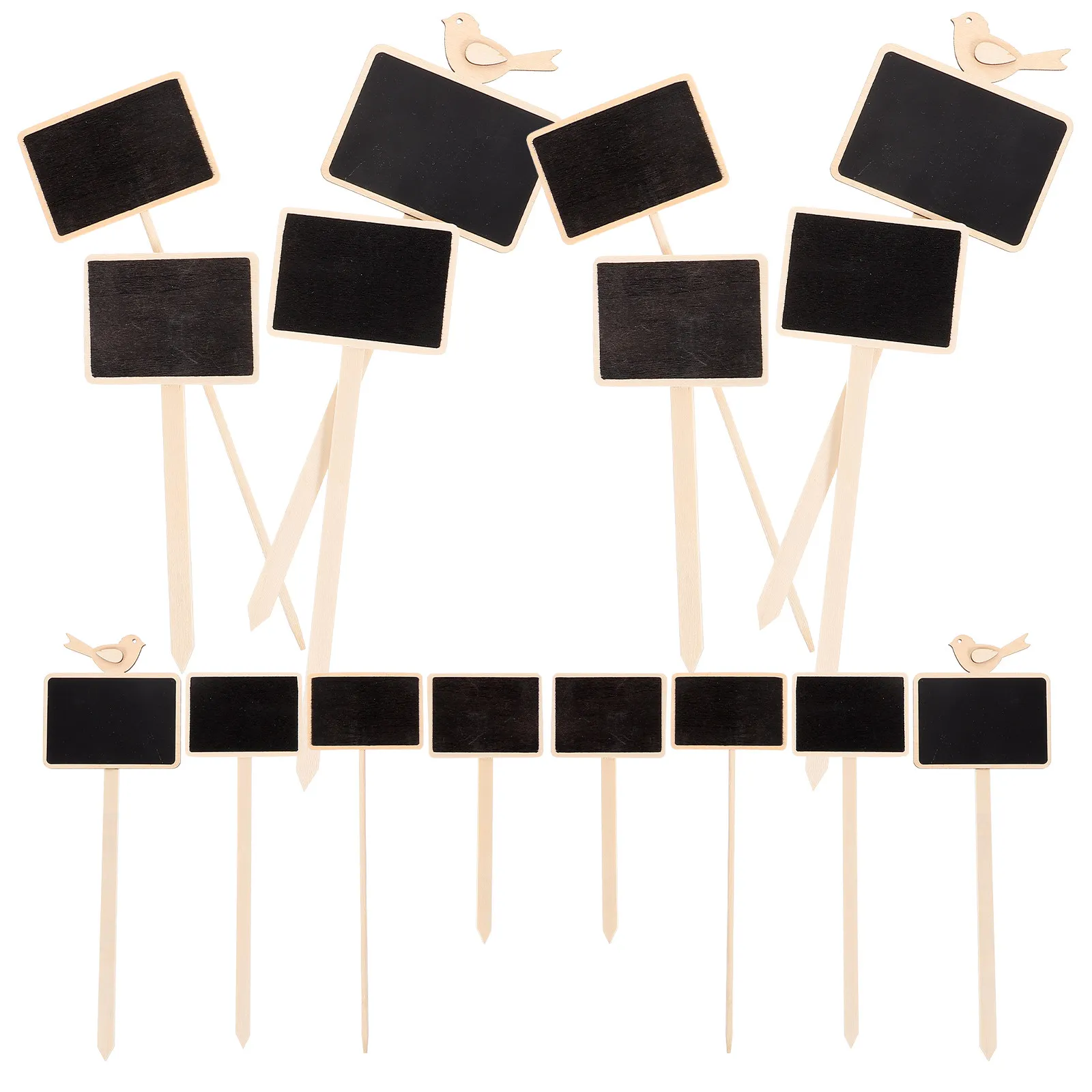 

1Set Wooden Message Blackboard Stakes Mini Chalkboard Picks for Plants Pots Flowerpot Tags Gardening Decorative Signs