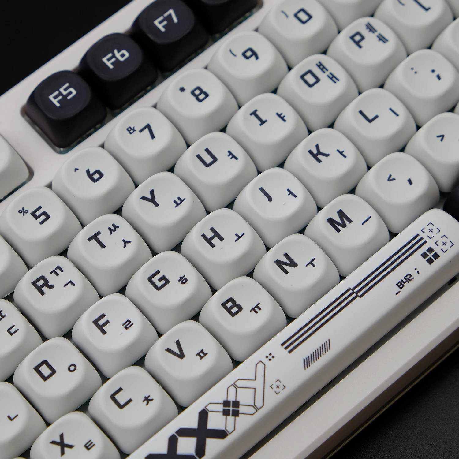 Imagem -04 - Kbdiy-keycaps Print Stream para Teclado Mecânico Keycap Coreano Keycap Coreano Switches Iso mx Perfil Koa para Gmk67 e Gmk75 142 Teclas por Conjunto