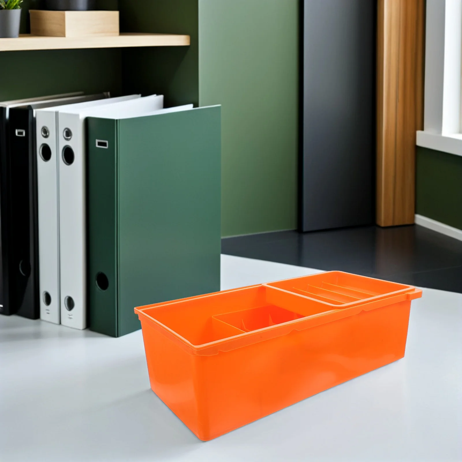 

3-Tiers Under Desk Organizer For Sewing Machine Table Desktop Drawer Storage Box Under Table Drawer Plastic Storage Organizer