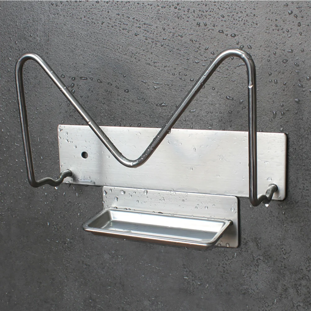 

1Set Wall-Mounted Pot Cover Rack Stainless Steel Kitchen Storage Organizer Pot Lid Holder Cutting Board Rack Space Saver
