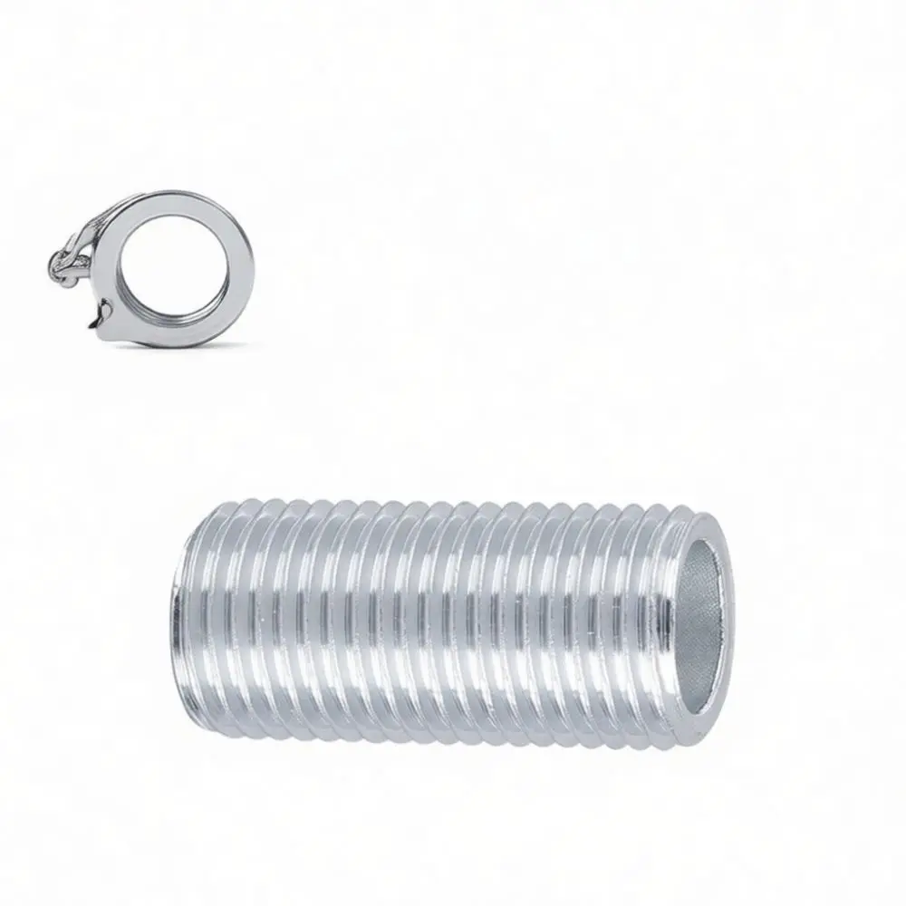M10 Hollow Rod Fine Threaded Pipe Lighting Fixture Component Galvanized Metal Support Wire Concealment Hardware