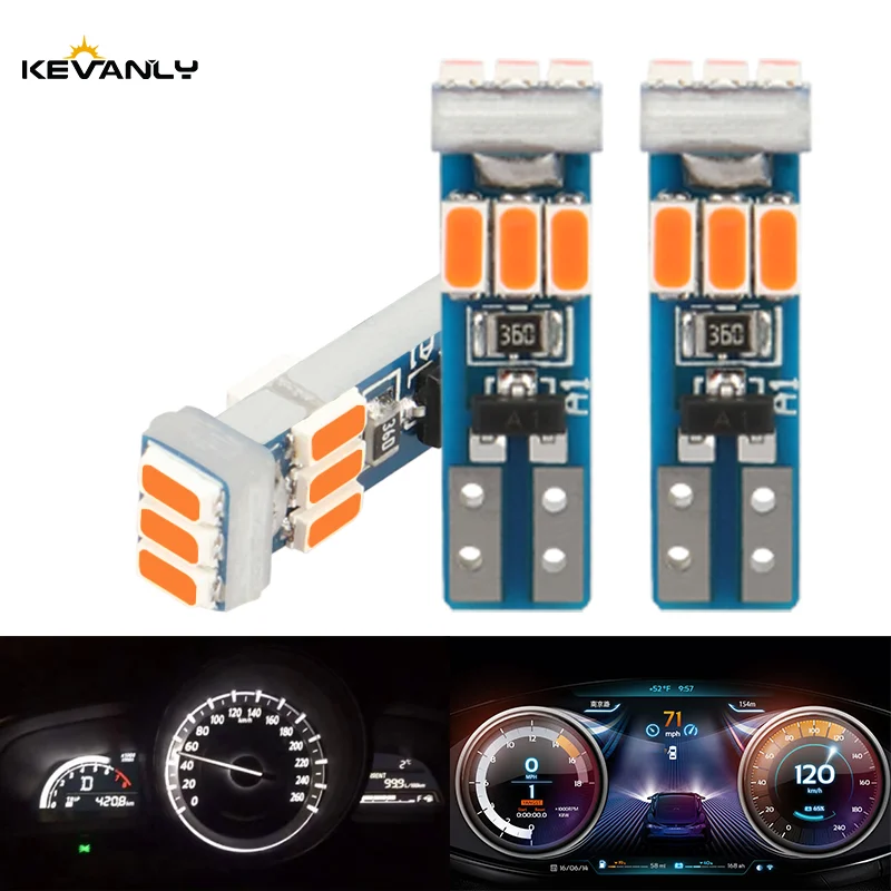 

KEVANLY 30PCS T5 Canbus High Power Car Light W3W 3014 9SMD Indicator Wedge Auto Instrument Lamp 12V Car Interior Lights