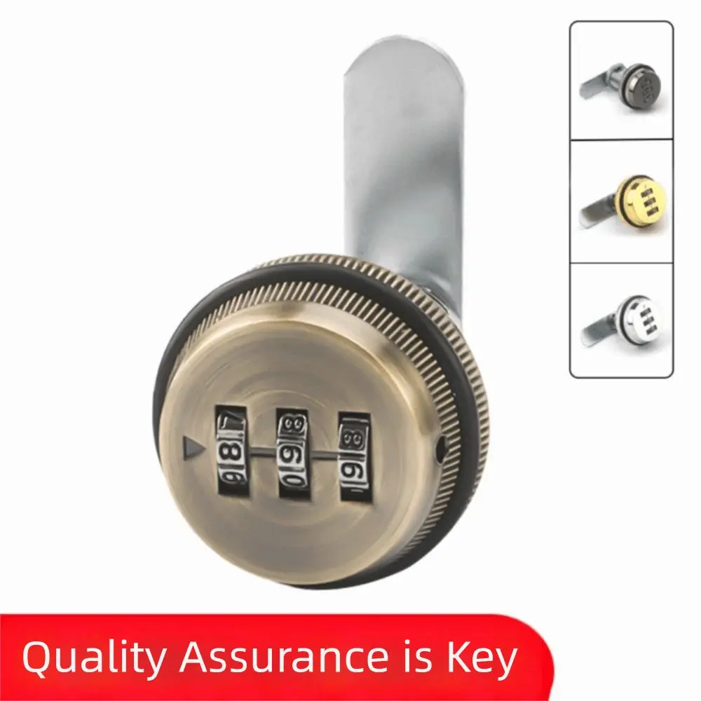 

Zinc Alloy Cabinet Lock 3-Digit Password Multicolor Password Coded Lock Cylinder Coded Rotary Tongue Lock File Drawer Locks