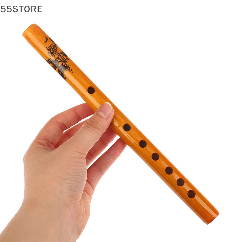 1Pc Wooden Color Flute Chinese Traditional 6 Holes Bamboo Flute Vertical Clarinet Student Musical Instrument For Beginner