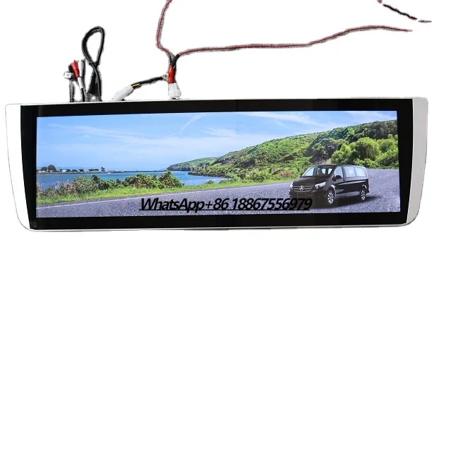 

Luxury car interior rear dashboard TV MPV car