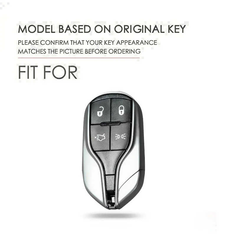 TPU Car Key Case For Maserati Ghibli 2014 to 2019 Quattroporte Levante Keychain Holder Smart Remote Control Fobs Protector Cover