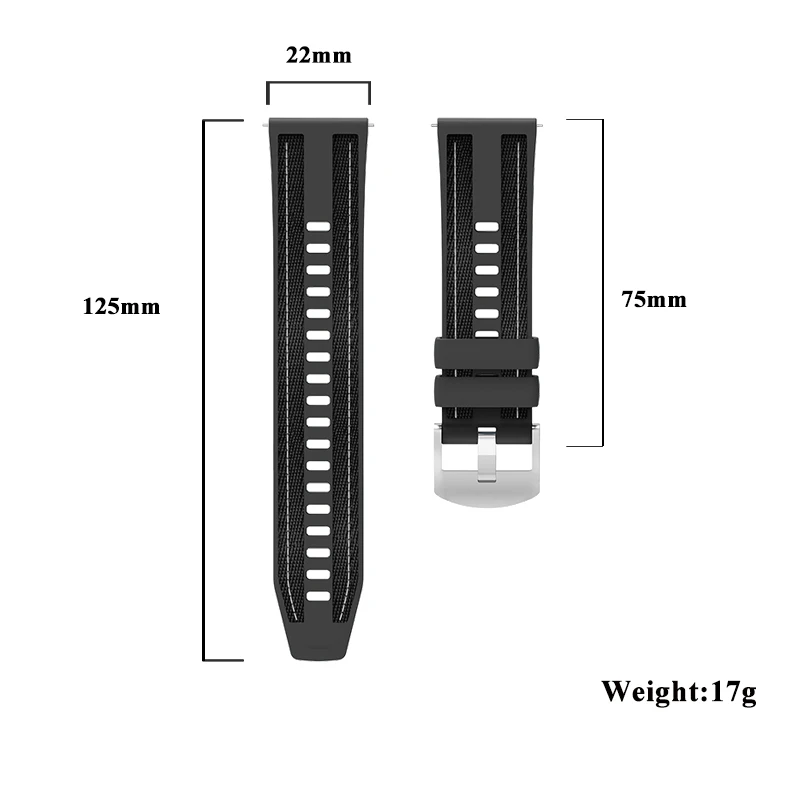 Оригинальный силиконовый ремешок для Huawei GT5 46 мм Smartwatch, классический плетеный ремешок с пряжкой для Huawei GT5 GT5 Pro, сменный ремешок 22 мм