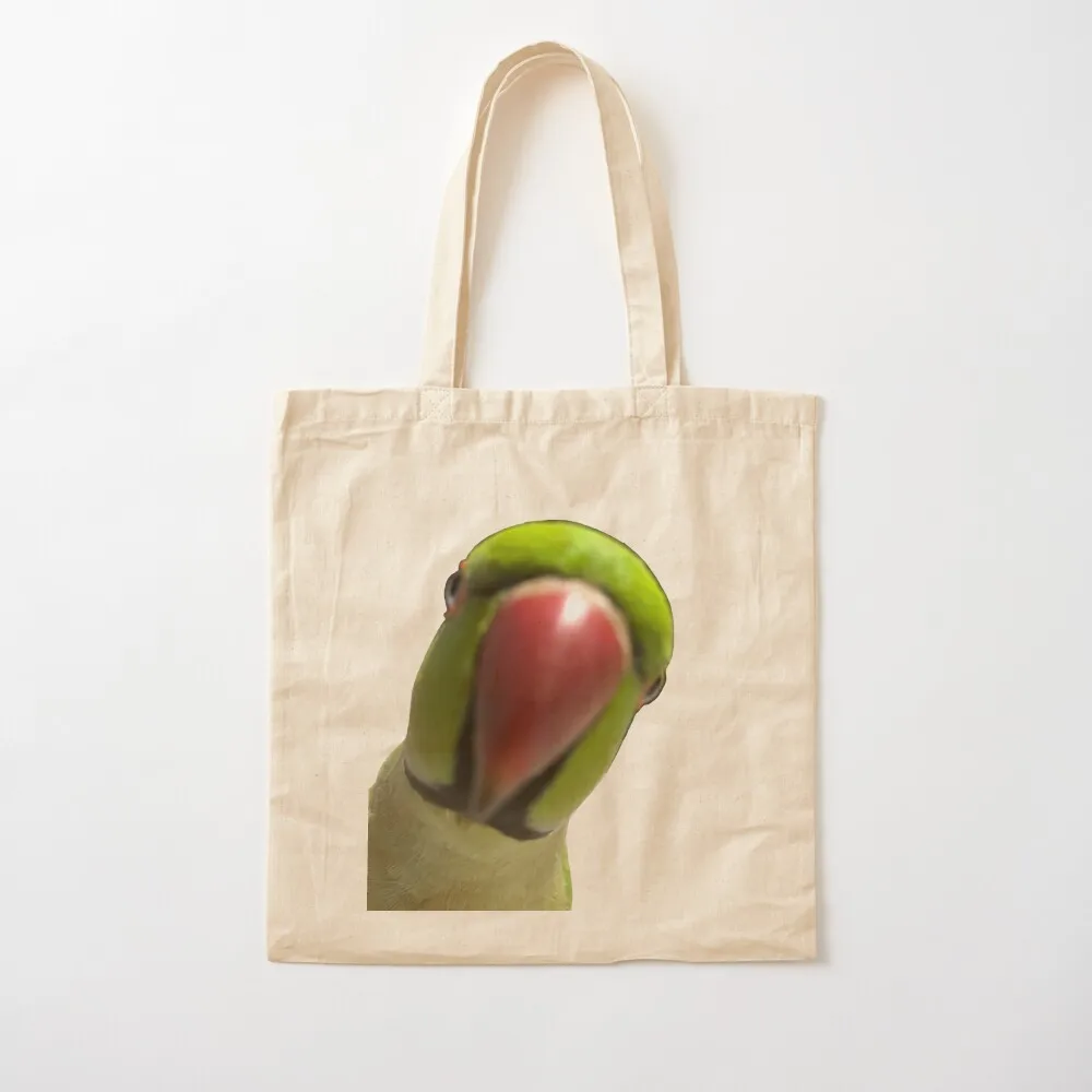 

Indian Ringneck Funny Parrot Peekaboo Hello Tote Bag Big bag Candy bags canvas tote bag Canvas Tote