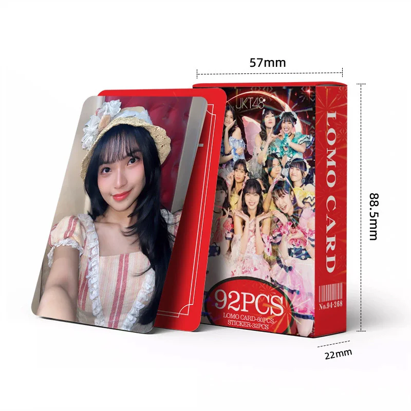 92 Pçs/set JKT48 Laser Lomo Cartão - Indonésia Girl Group Holográfico Photocard Com Adesivos Fãs Presente