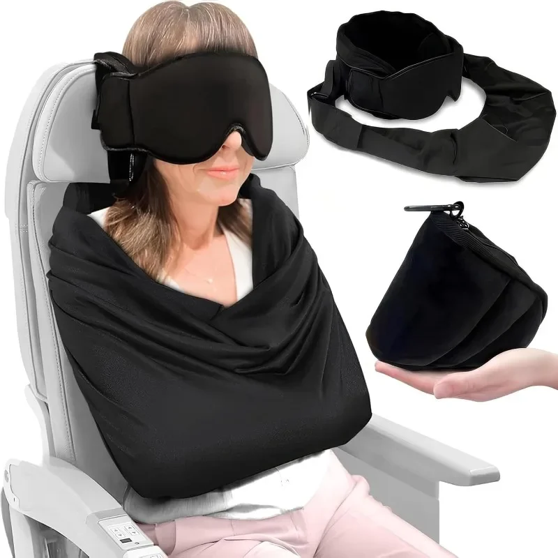 3-in-1 Verstellbare Augenmaske Flugzeug-Schlafunterstützungssystem Reisekissen Multifunktionales Büro- und Heim-Komfortkissen für Reisen – Detail 1