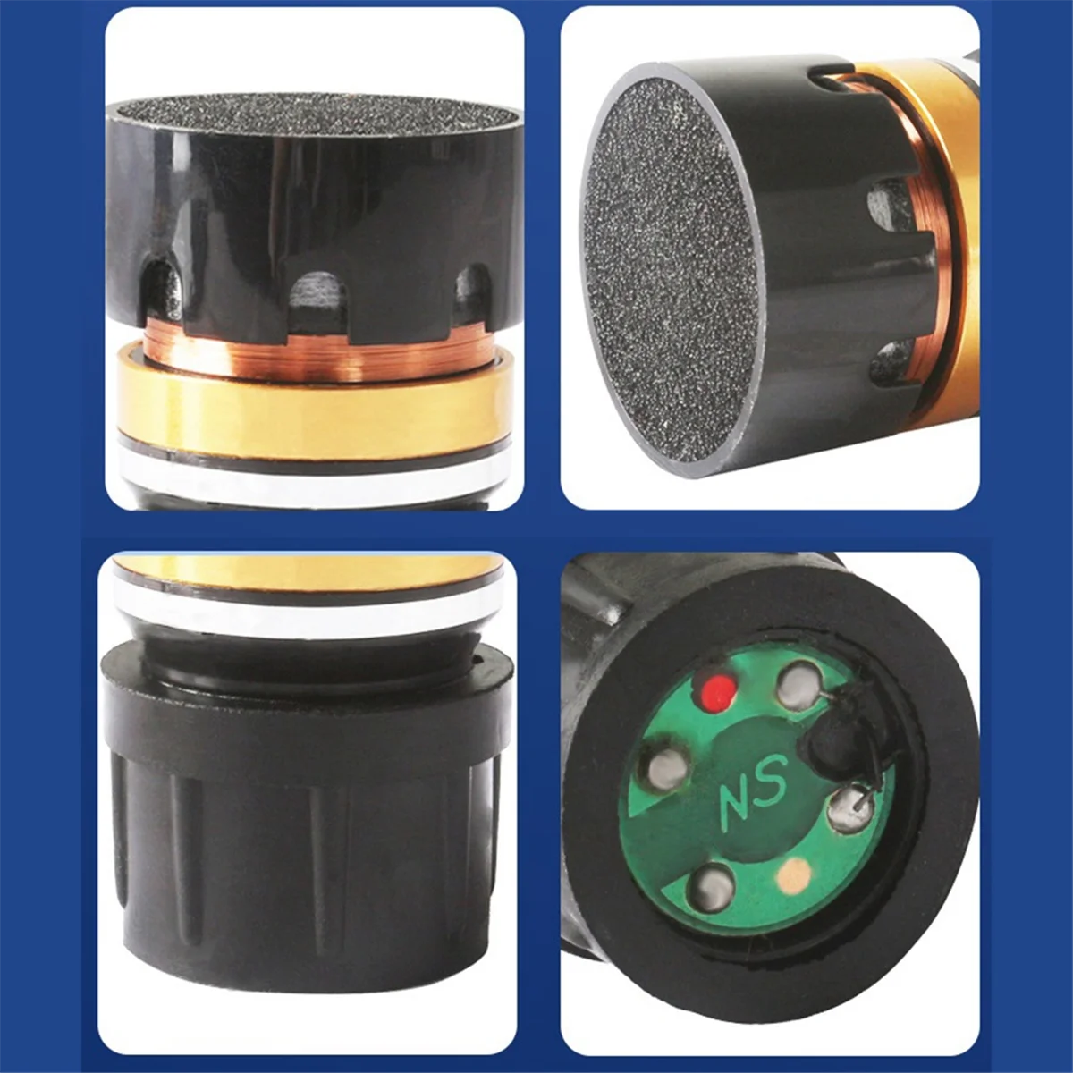 Noyau de microphone dynamique unidirectionnel KTV N-162 de capsule de microphone dynamique