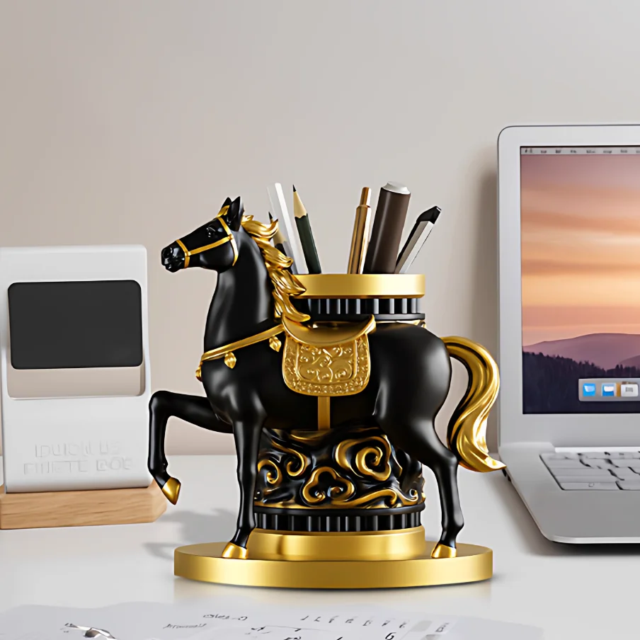 

Ma Zhicheng's pen holder ornament attracts wealth, entrance hall, living room, wine cabinet, office, desktop, new home decoratio