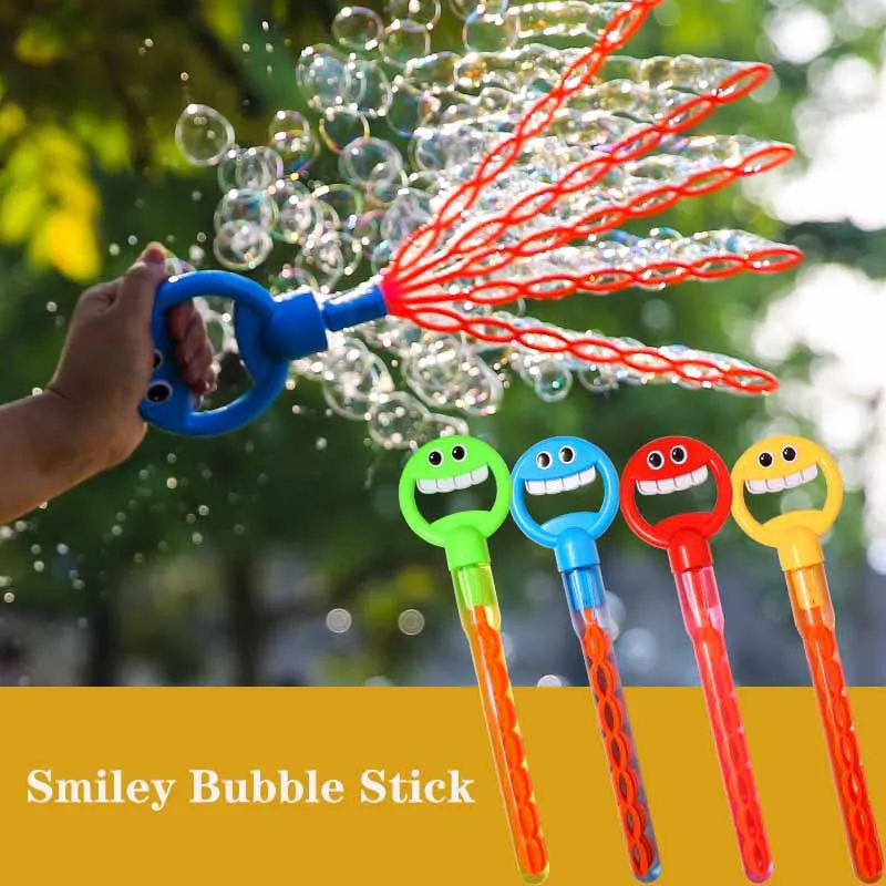 

New Cute Happy Bubble Stick 32 Holes Five Claws Bubble Blowing Toys Children's Outdoor Interactive Bubble Blowing Stick Toys