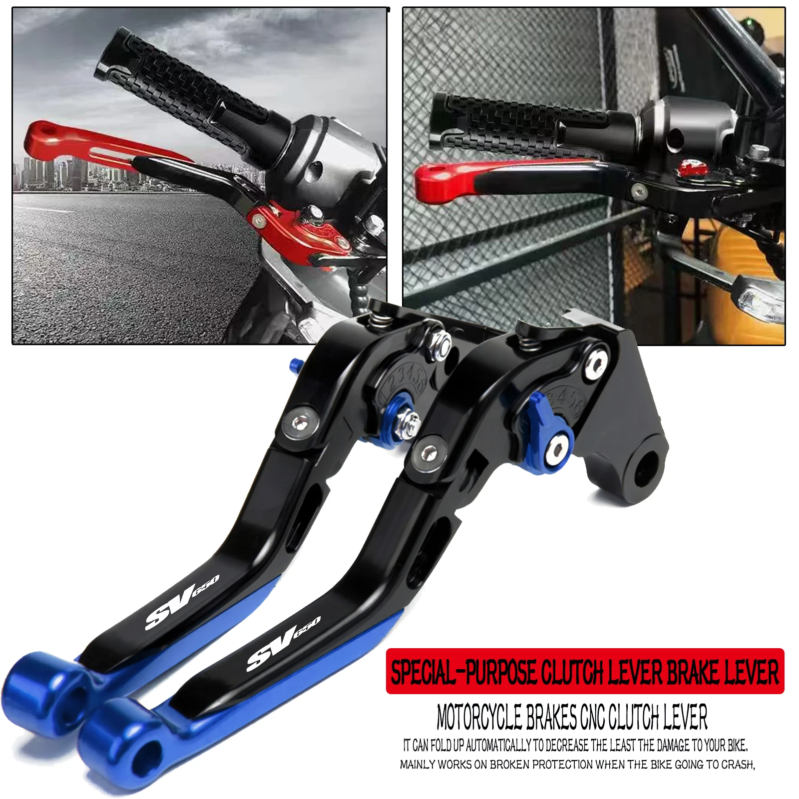 Für SV650/X SV 650 2016-2022 2021 2019 Motorrad Einstellbare CNC Aluminium Legierung Klapp Ausziehbare Bremse Kupplung Hebel
