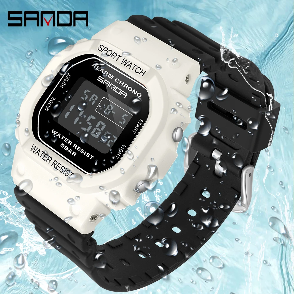 SANDA G Style Digital Watch Men Waterproof Ms Watch Sport Men Watches Boy Girl Electronic Clock Relogio Masculino Relógio Mulhe