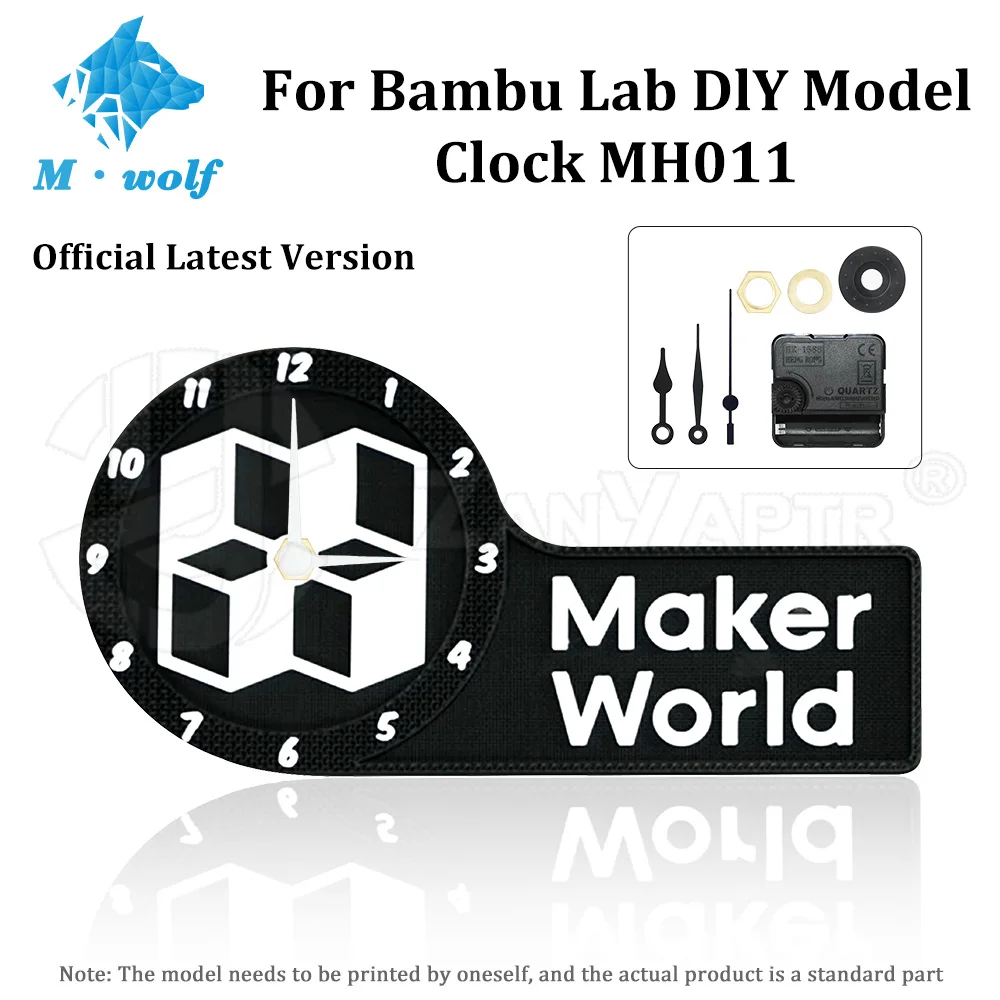 For Bambu Lab Clock MH011 Maker's Supply Model Hardware Clock Components Kit 011 Bambulab 3D Printing Creative Models