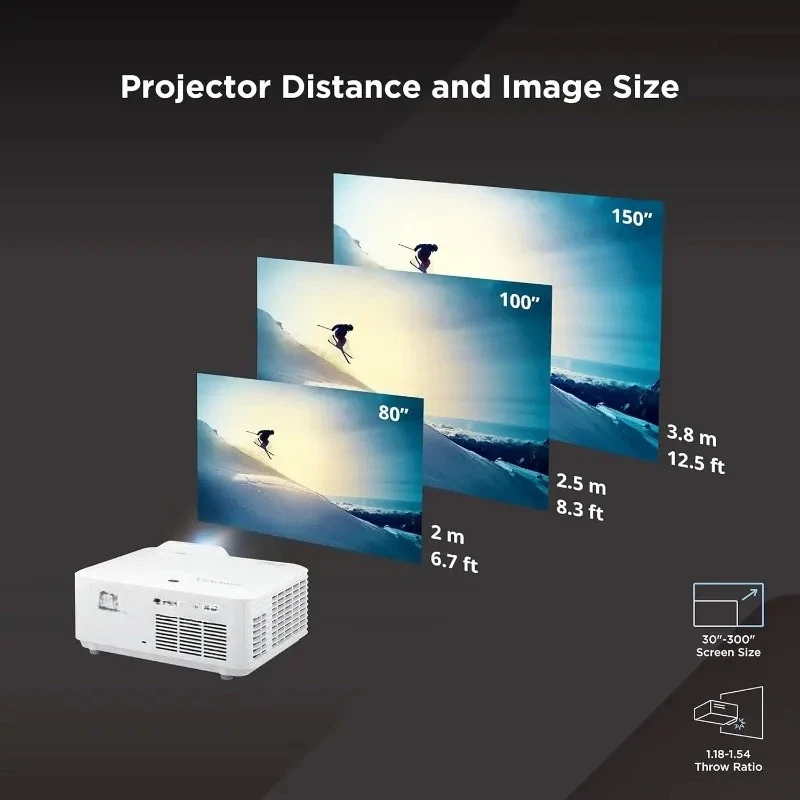 Proyector Láser ViewSonic LS740W, 5000 ANSI Lúmenes, Resolución Nativa 1280x800 WXGA, para Juegos, Entretenimiento y Video
