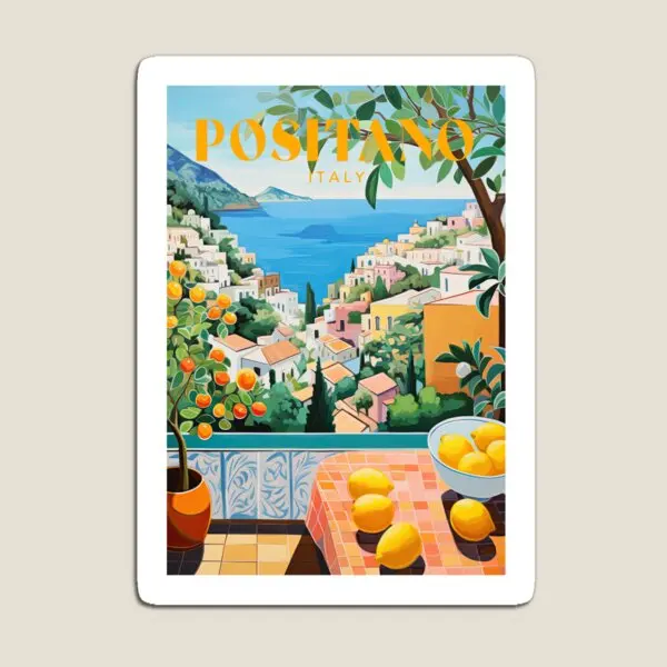 

Магнитные наклейки Positano, Италия, путешествие, смешная Магнитная игрушка, домашний декор для малышей, детей, холодильник