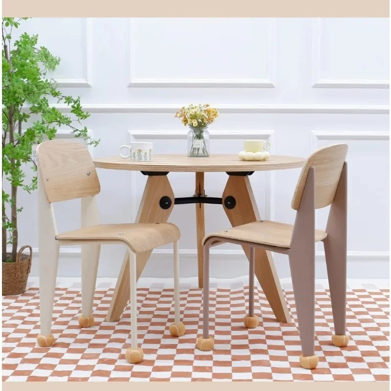 High-end Light Luxury Solid Wood Dining Chair Middle-aged Backrest High Value Restaurant Home Chair Small Apartment Silent Chair