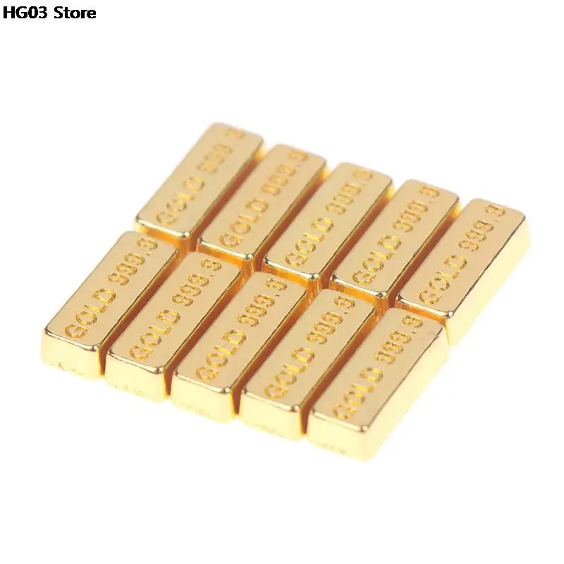 1/5/10pcs Miniature Model Doll House Accessories Mini Ruyi Gold Ingot Gold Bar Coin Model Decoration Doll House Simulation Decor