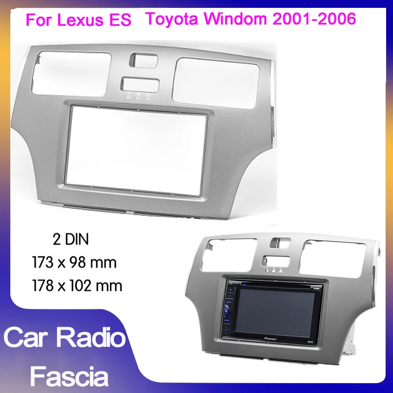 2 Din Car Radio Frame Fascia Kits For Toyota Windom Lexus ES 2001-2006 Video Panel Player Audio Dash 2 Din Frame Dashboard Mount