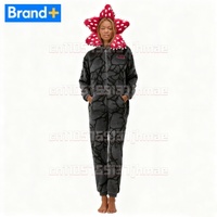 Christmas Stranger Pajamas With Demogorgon Plant Design - Adult Onesie With Cozy Flannel Fabric, Perfect For Holiday Parties