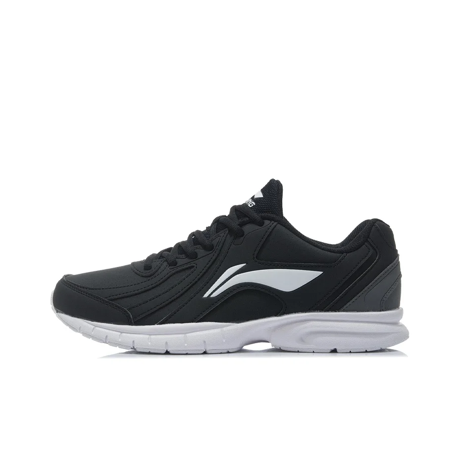 Li Ning Zero March 7th Chaussures de course décontractées basses en EVA pour hommes Noir Gris