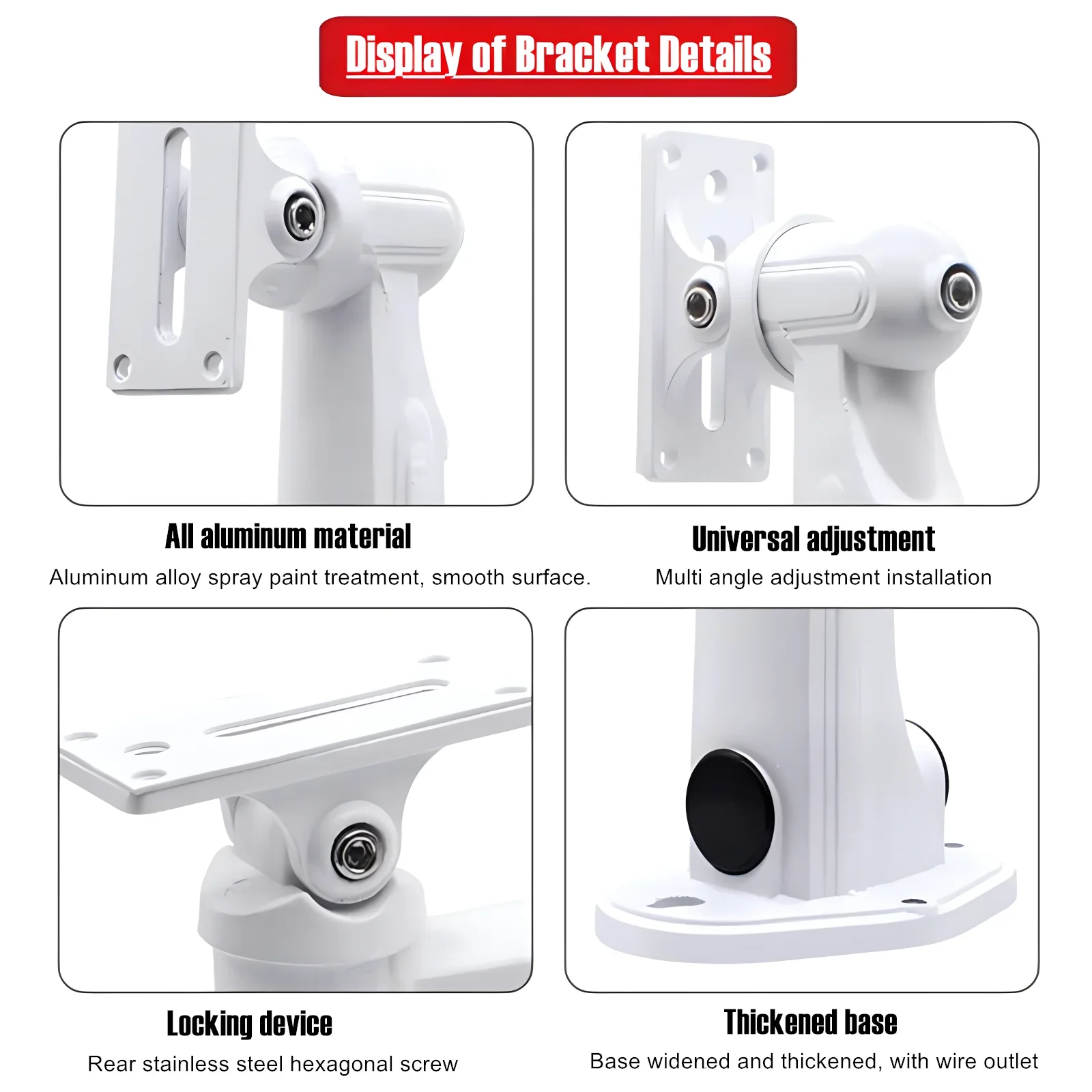 Aluminium Alloy Security Camera Wall Mount Bracket DS-1213ZJ for Bullet Security CCTV Camera,IP Camera, CCTV Suvellicance System