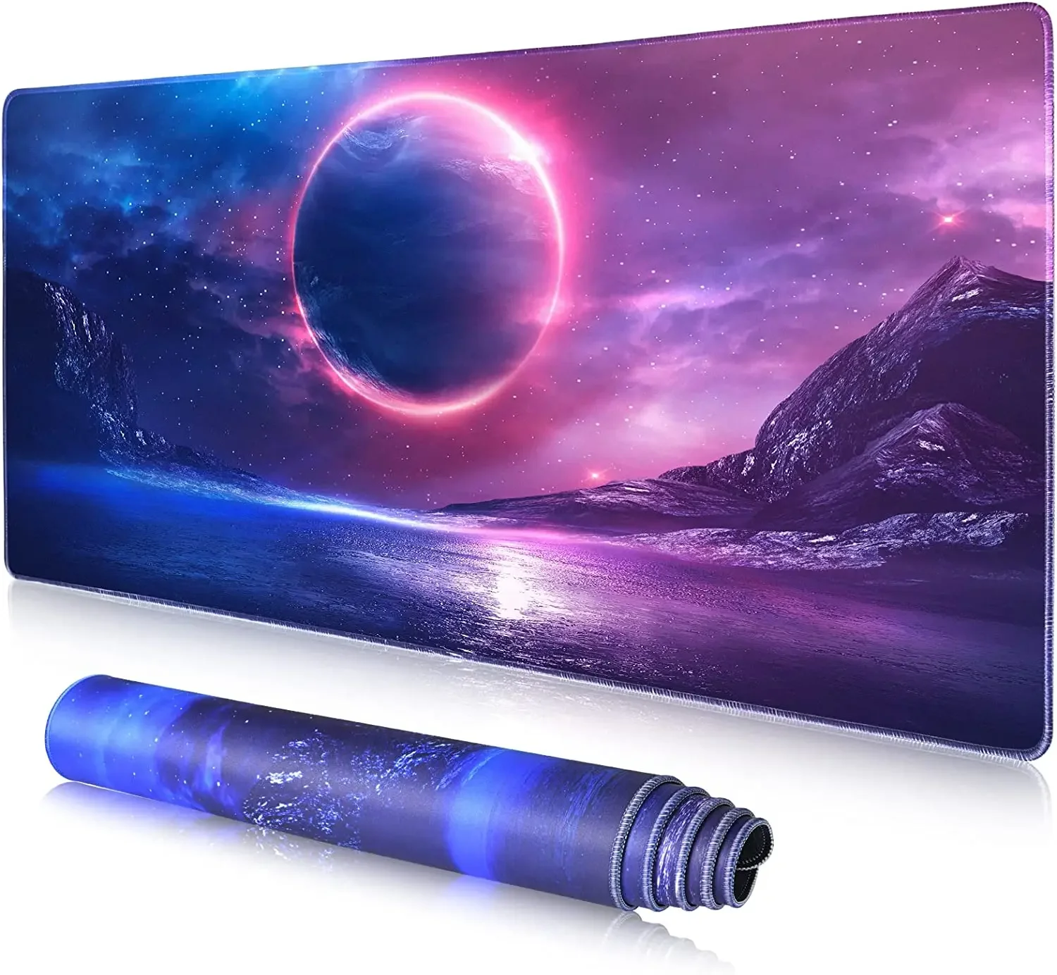 

Large Mouse Pad for Desk 35.4 x15.7 x0.12 Desk Mat XXL Extended Mouse Pads Waterproof Keyboard Mats Non-Slip Base