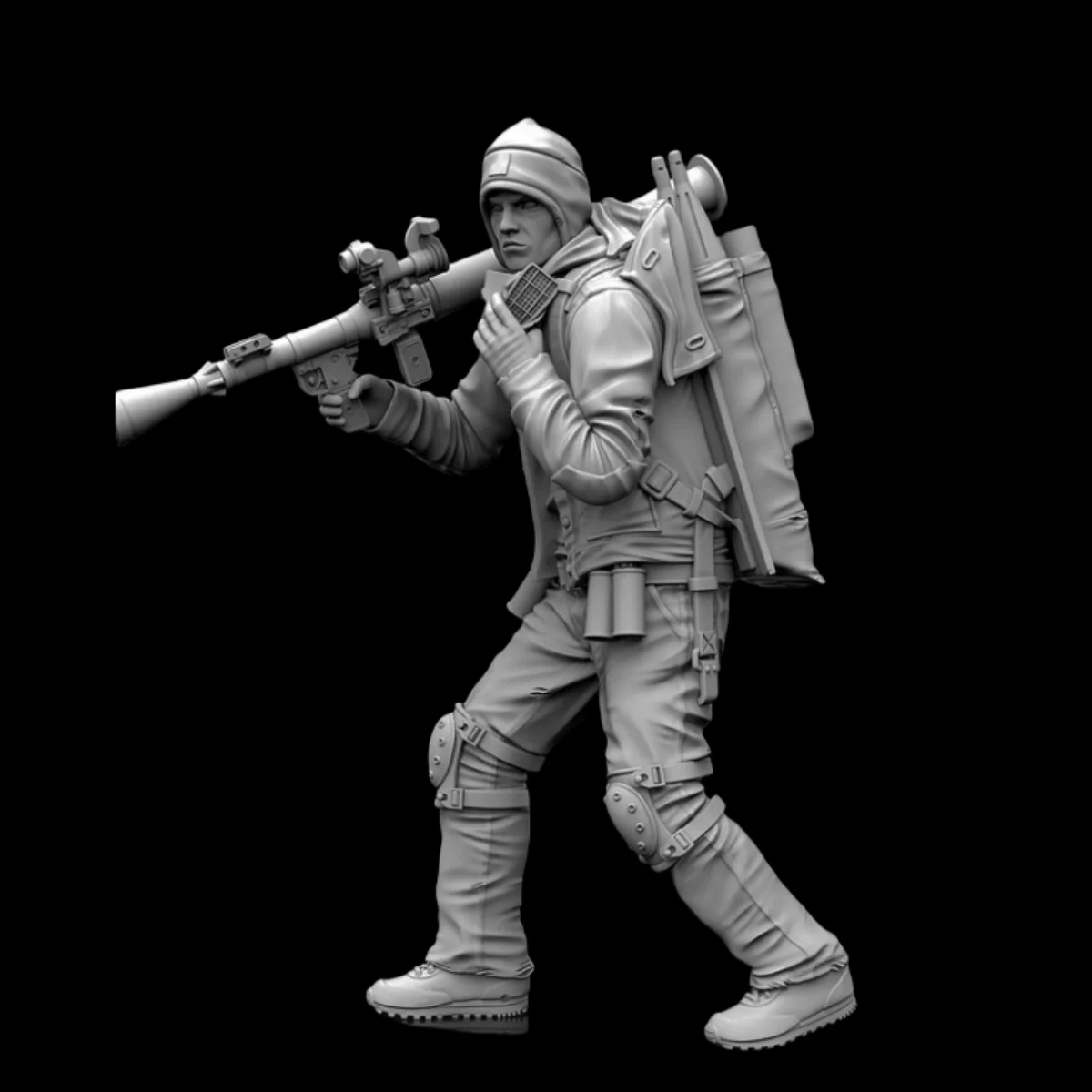 1/35 Resin unpainted model kit, military theme, rocket launcher gunner unassembled and unpainted GK, 1152R
