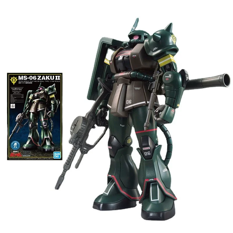 

Bandai Gundam Model Kit Anime Figure HG MS-06 Zaku 2 21st Century Real Type Ver Genuine Action Toy Figure Toys for Children