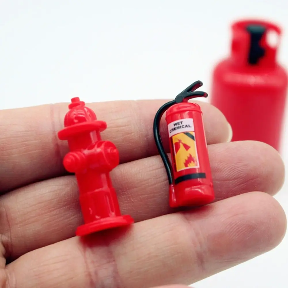 Plastic Dollhouse Mini Fire Extinguisher Acrylic Fire Hydrant Doll Accessories Doll House Decoration for 1/6 And 1/12 Dollhouse